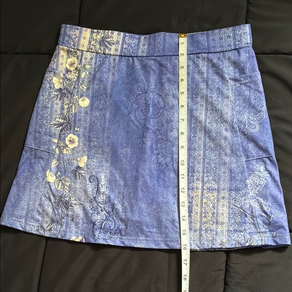 Blue / Purple Athletic Skorts with Floral Detail Pattern; Golf, Pickleball; NWOT - Picture 9 of 10